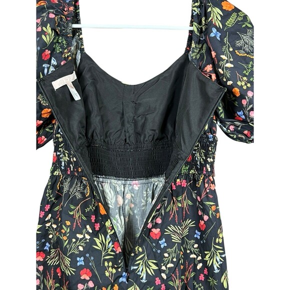 Anthropologie Jumpsuit‎ Hutch Poplin Forest Blue Botanical Floral Womens XSmall - Picture 12 of 15